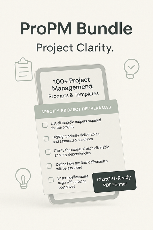 ProPM Prompt PowerPack 2025 — 200 Elite ChatGPT Prompts for Agile, Risk & Executive Impact